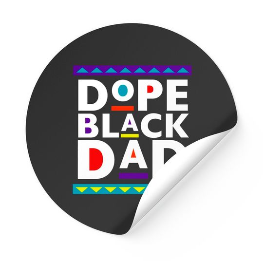 Dope Black Dad Stickers, Father's Day Stickers