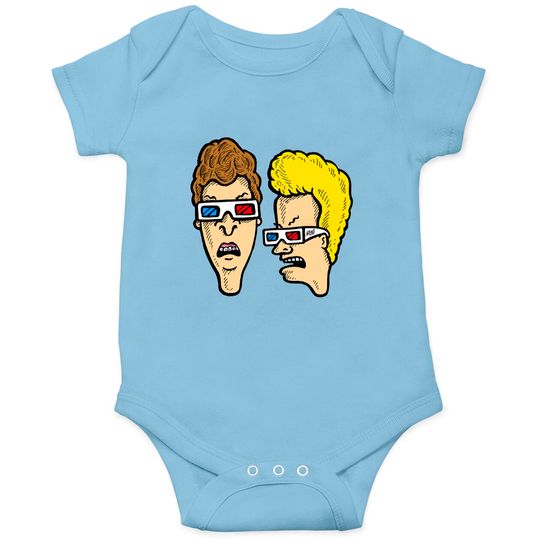 Beavis and Butthead - Dumbasses in 3D - Beavis And Butthead Wearing 3d Glasses - Onesies