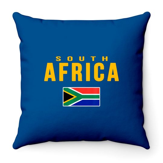 South Africa South African Flag Throw Pillows