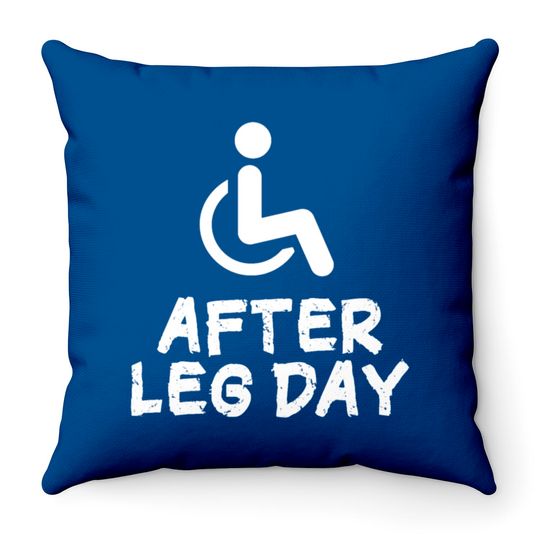 Leg Day Fitness Pumps Gift Idea Throw Pillows
