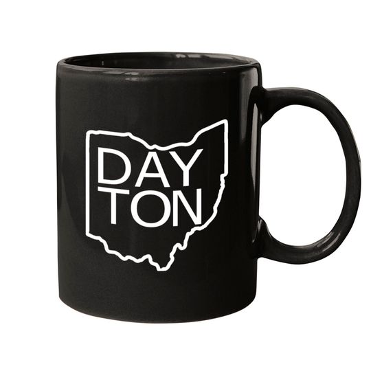 Dayton Ohio Outline Mugs