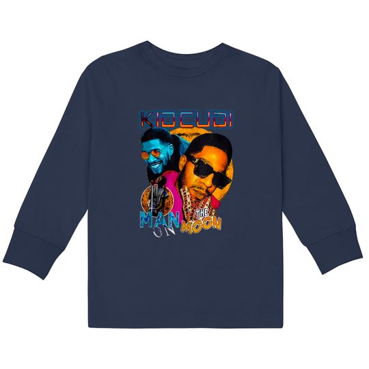 Vintage Kid Cudi 90s Bootleg  Kids Long Sleeve T-Shirts