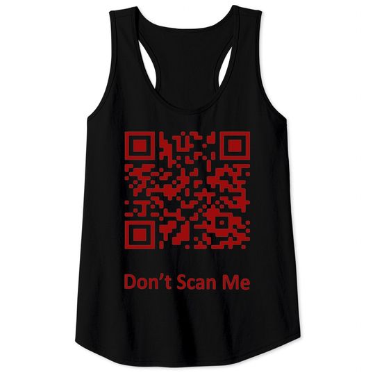 Funny Rick Roll Meme QR Code Scan Shirt for Laughs and Fun Tank Tops
