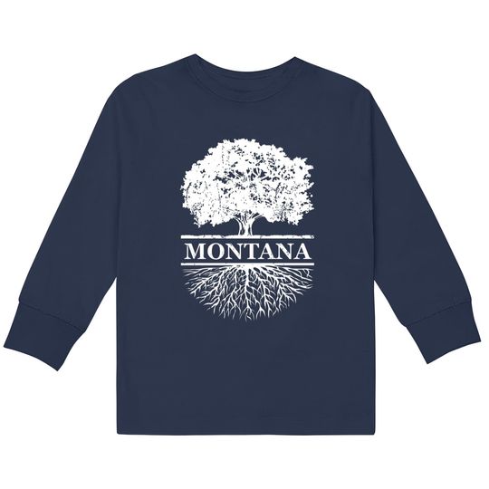 Montana Vintage Roots Outdoors Souvenir  Kids Long Sleeve T-Shirts