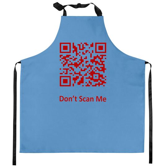 Funny Rick Roll Meme QR Code Scan Kitchen Apron for Laughs and Fun Kitchen Aprons