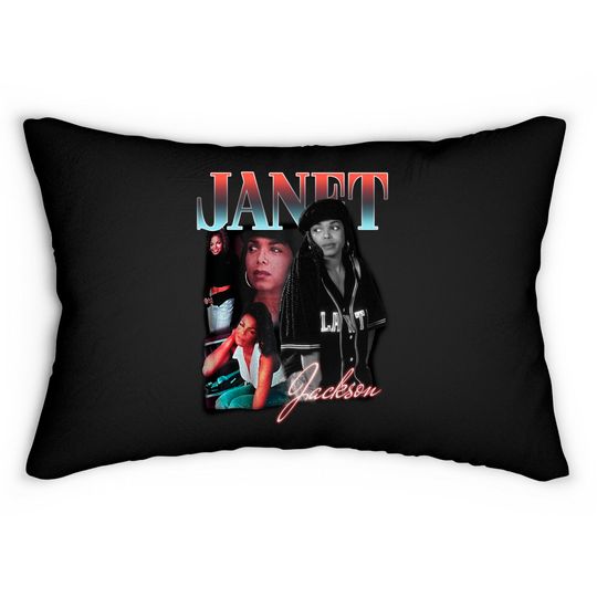 Vintage Style Janet Jackson Graphic Lumbar Pillow