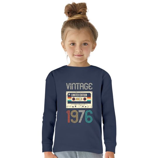 Vintage 1976 Limited Edition 44th Birthday - 44th Birthday Gift -  Kids Long Sleeve T-Shirts