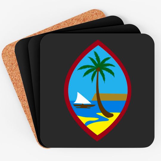 Guam Flag Seal Coasters