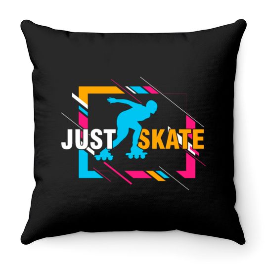 Inline Skating Skaters Sporty Designs Throw Pillows Throw Pillows