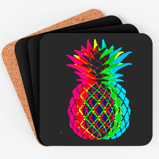CMYK Pineapple - Pineapple - Coasters