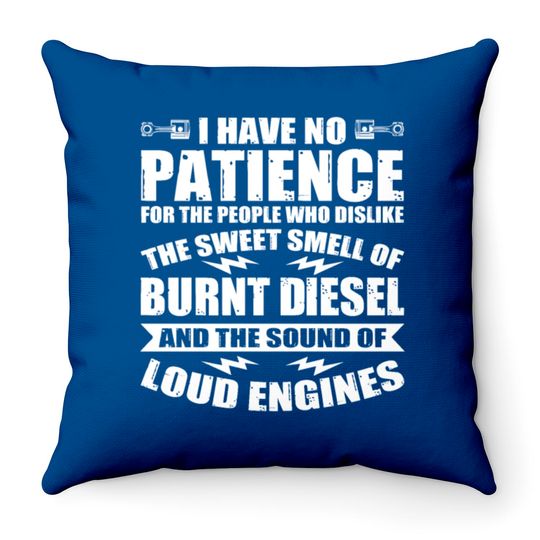 Diesel Lover Gift Throw Pillows