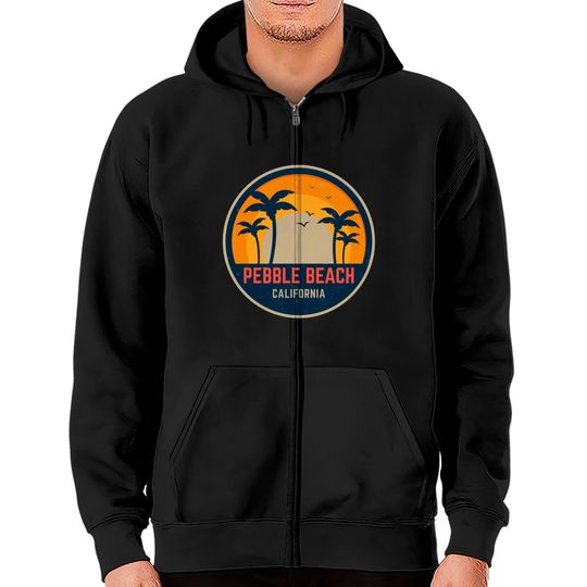 Pebble Beach California - Pebble Beach California - Zip Hoodies