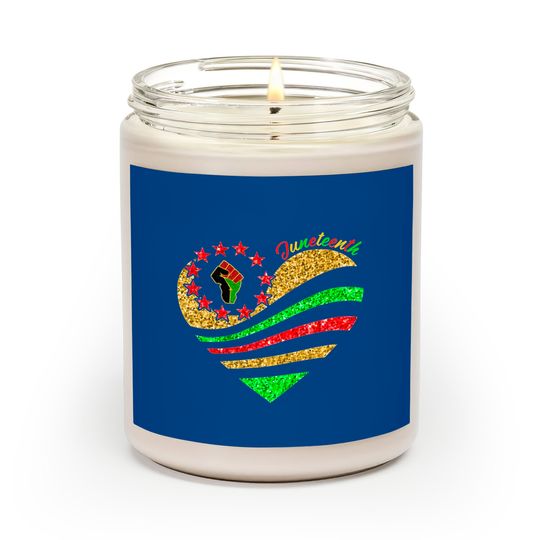 Juneteenth Betsy Ross Flag Heart Scented Candles
