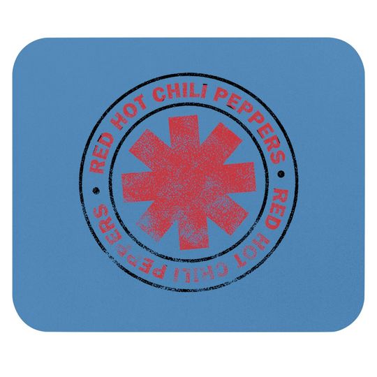 Red Hot Chili Peppers Distressed Outlined Asterisk Logo Mouse Pads