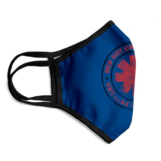 Red Hot Chili Peppers Distressed Outlined Asterisk Logo Face Masks