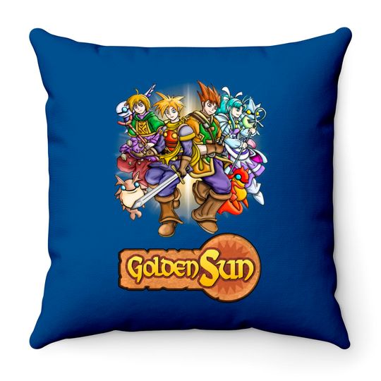 Golden Sun Heroes - Golden Sun - Throw Pillows