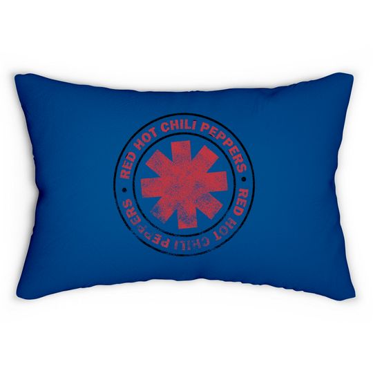 Red Hot Chili Peppers Distressed Outlined Asterisk Logo Lumbar Pillows