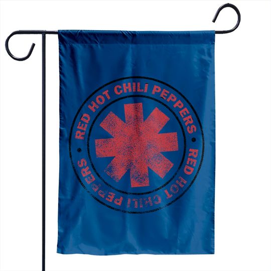 Red Hot Chili Peppers Distressed Outlined Asterisk Logo Garden Flags