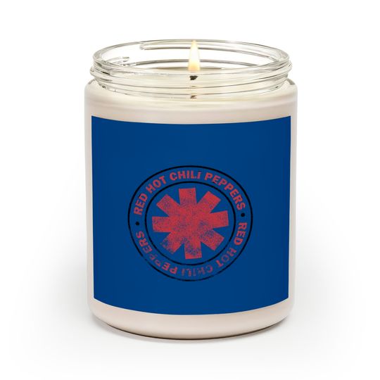 Red Hot Chili Peppers Distressed Outlined Asterisk Logo Scented Candles