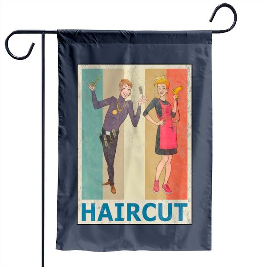 Hairdresser Hair Stylist Vintage Retro Style Garden Flags
