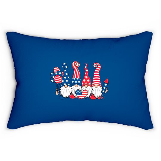 4th of July Gnome Lumbar Pillows, 4th of July Lumbar Pillows, Gnome Lumbar Pillows, Patriotic Lumbar Pillows