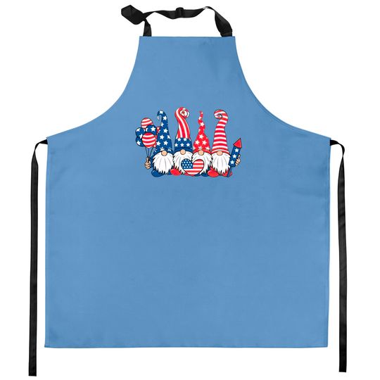 4th of July Gnome Kitchen Aprons, 4th of July Kitchen Aprons, Gnome Kitchen Aprons, Patriotic Kitchen Aprons