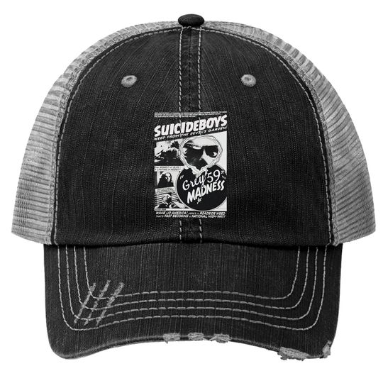 Suicideboys, Suicideboys Trucker Hat, Vintage Suicideboy Trucker Hats, Trucker Hat Suicideboys Rapper