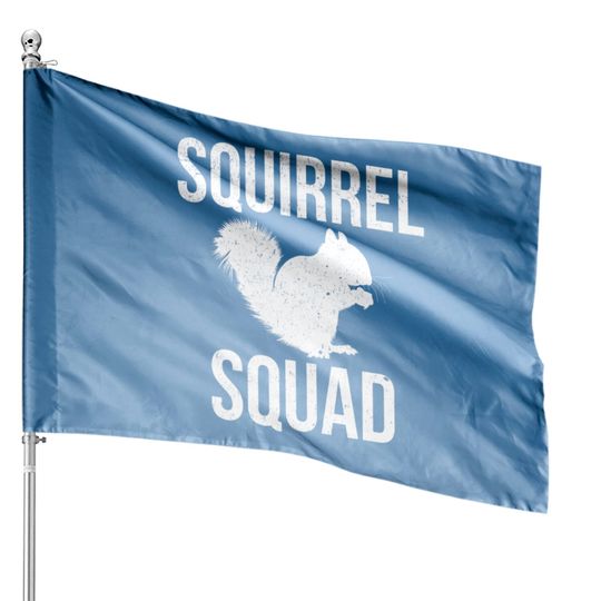 Squirrel squad House Flag Lover Animal Squirrels House Flags