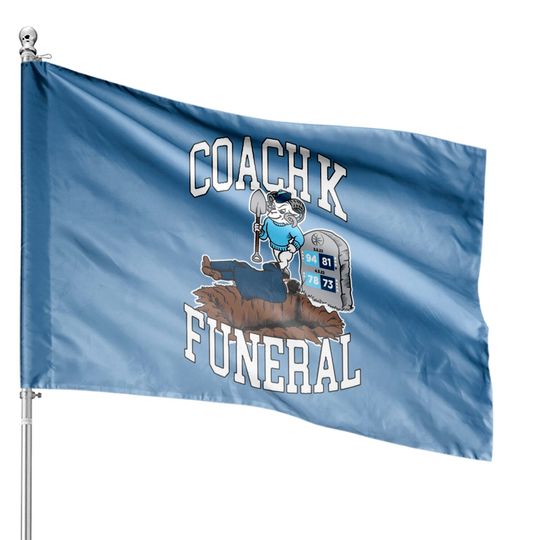 Coach K Funeral House Flags, Coach K House Flags