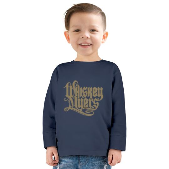 WHISKEY MYERS BROWN LOGO  Kids Long Sleeve T-Shirts