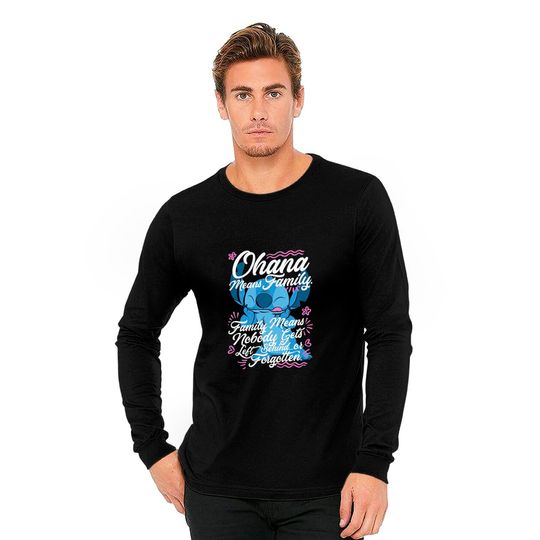 Stitch Disney Lilo and Stitch Day Ohana Means Family Long Sleeves