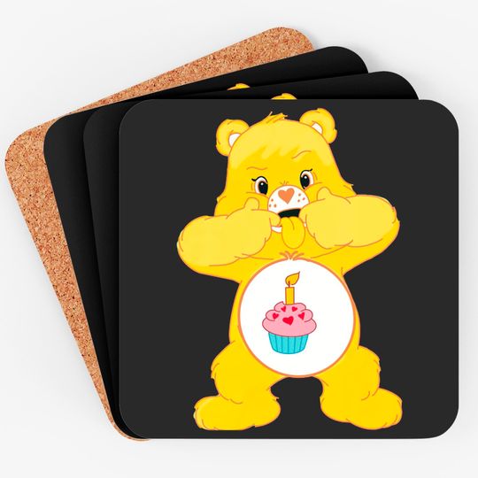 Birthday Bear sticking tongue out - Birthday Bear - Coasters