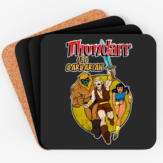 Distressed Thundarr the barbarian - Thundarr The Barbarian - Coasters