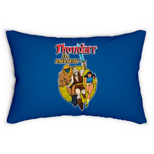 Distressed Thundarr the barbarian - Thundarr The Barbarian - Lumbar Pillows