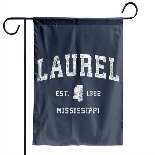 Laurel Mississippi Ms Vintage Athletic Sports Desi Garden Flags