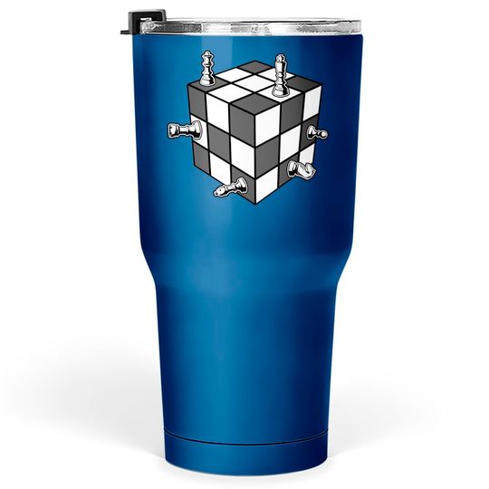Chess Rubix Cube Tumblers 30 oz