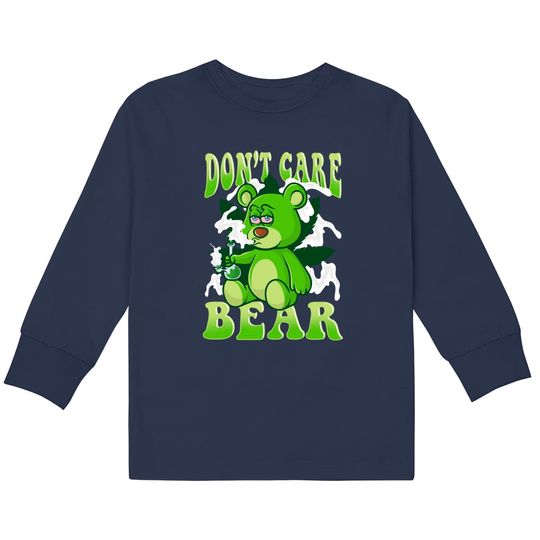 Everything 420  Kids Long Sleeve T-Shirts Stoned Bear Smoking Weed