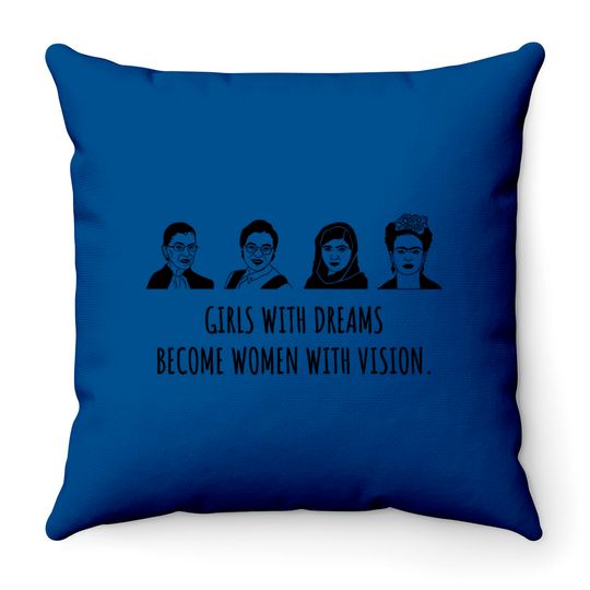 Classy Mood Girls with Dreams Throw Pillows