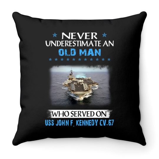 USS John F. Kennedy CV-67 - Father Day - Throw Pillows