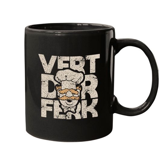 vert der ferk swedish cheff meme vintage distressed cream - Vert Der Ferk Chef - Mugs