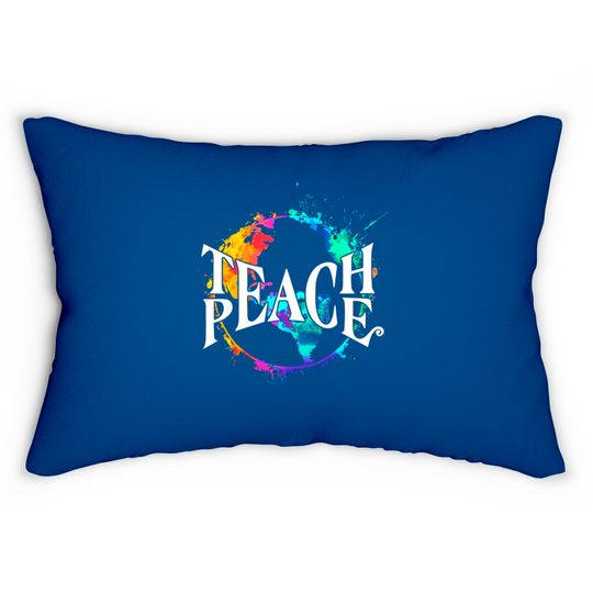 Teach Peace Hippie World - Hippie - Lumbar Pillows