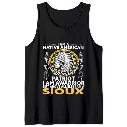 Sioux Tribe Native American Indian America Tank Tops