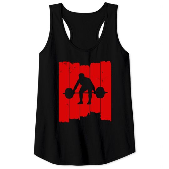 Squats deadlift fitness gym weight lifting Tank Tops