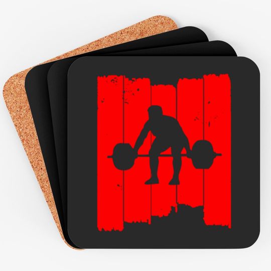 Squats deadlift fitness gym weight lifting Coasters