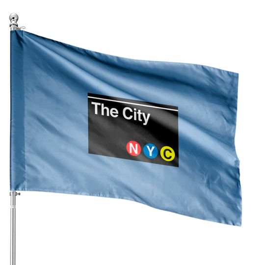 The City Subway Sign - New York City - House Flags