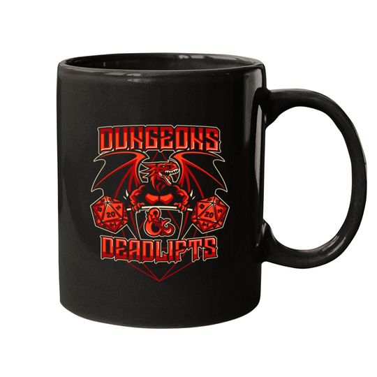 Dungeons and Deadlifts - Dungeons And Dragons - Mugs