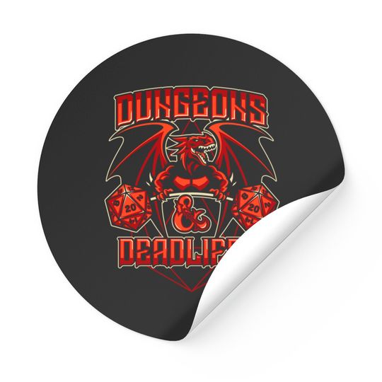 Dungeons and Deadlifts - Dungeons And Dragons - Stickers