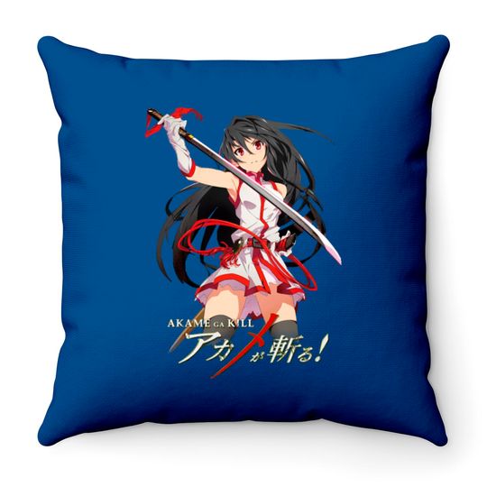 akame sword strike pose - Anime - Throw Pillows