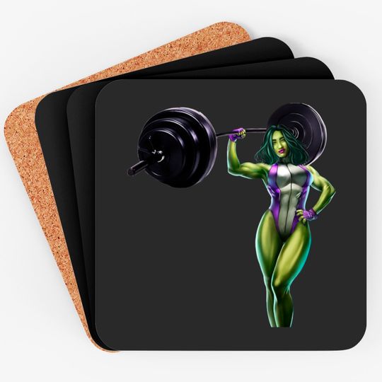 She-Green-Angry lady - Hulk - Coasters