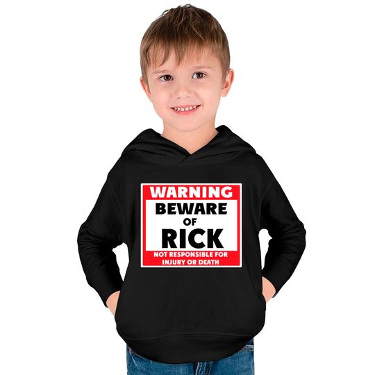 Beware of Rick - Rick - Kids Pullover Hoodies